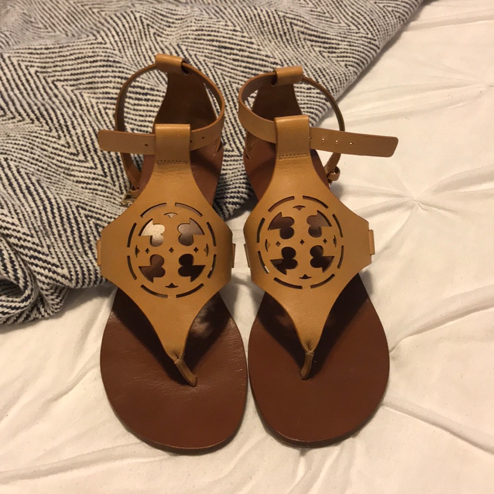 Tory Burch Brown Leather Sandals